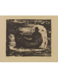 Black Reclining Figure III by Henry Moore