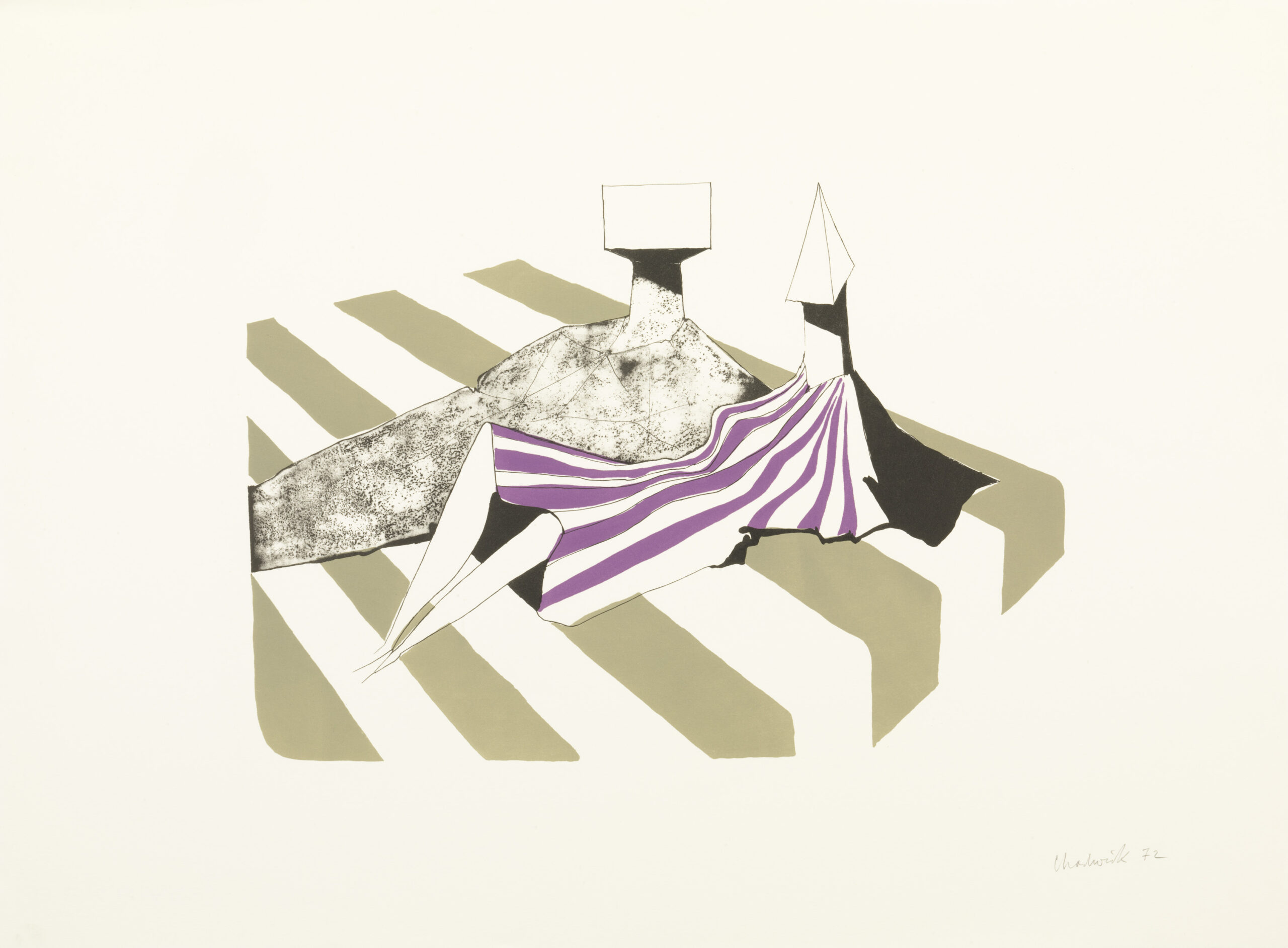 Sitting Figures on Stripes III